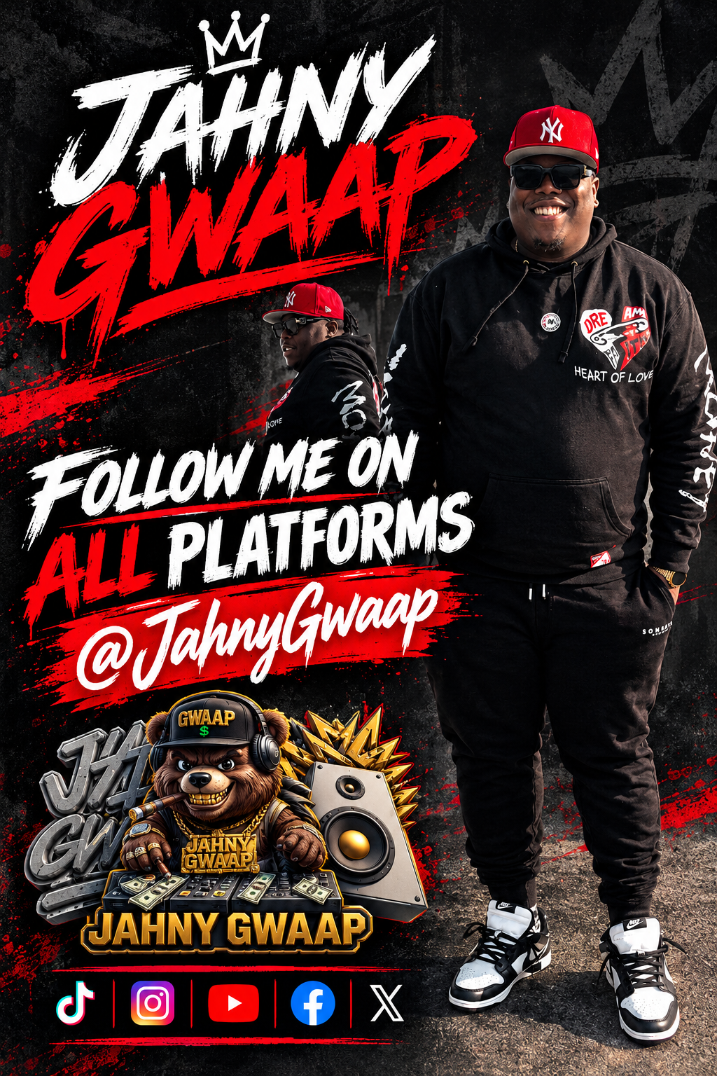 Follow Jahny Gwaap on all platforms